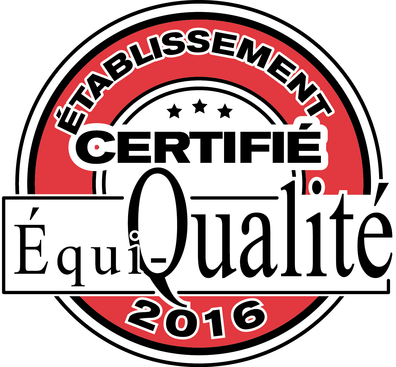 Établissement certifié Équi-Qualité 2016